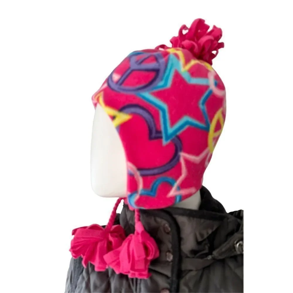Girls Fleece Peruvian Hat, Size:4-7